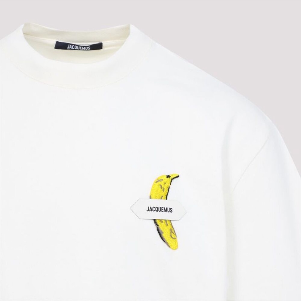 Jacquemus Men's Banana Logo T-Shirt Off-white
